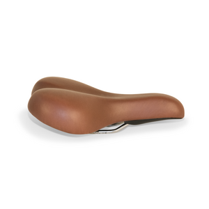 Cushioned Honey Leatherette Saddle | Brooklyn Bicycle Co.