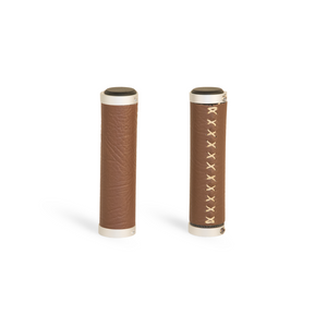 Luxe Walnut Vegan Leather Grips | Brooklyn Bicycle Co.